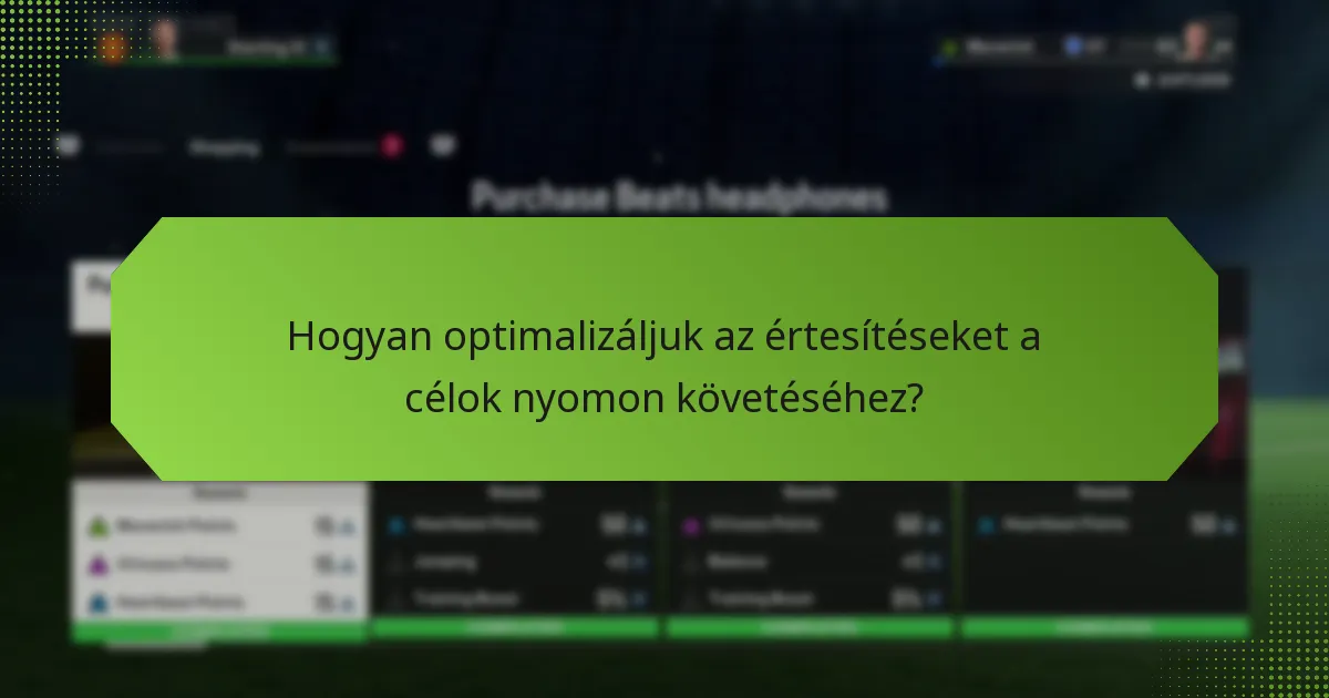 Hogyan optimalizáljuk az értesítéseket a célok nyomon követéséhez?