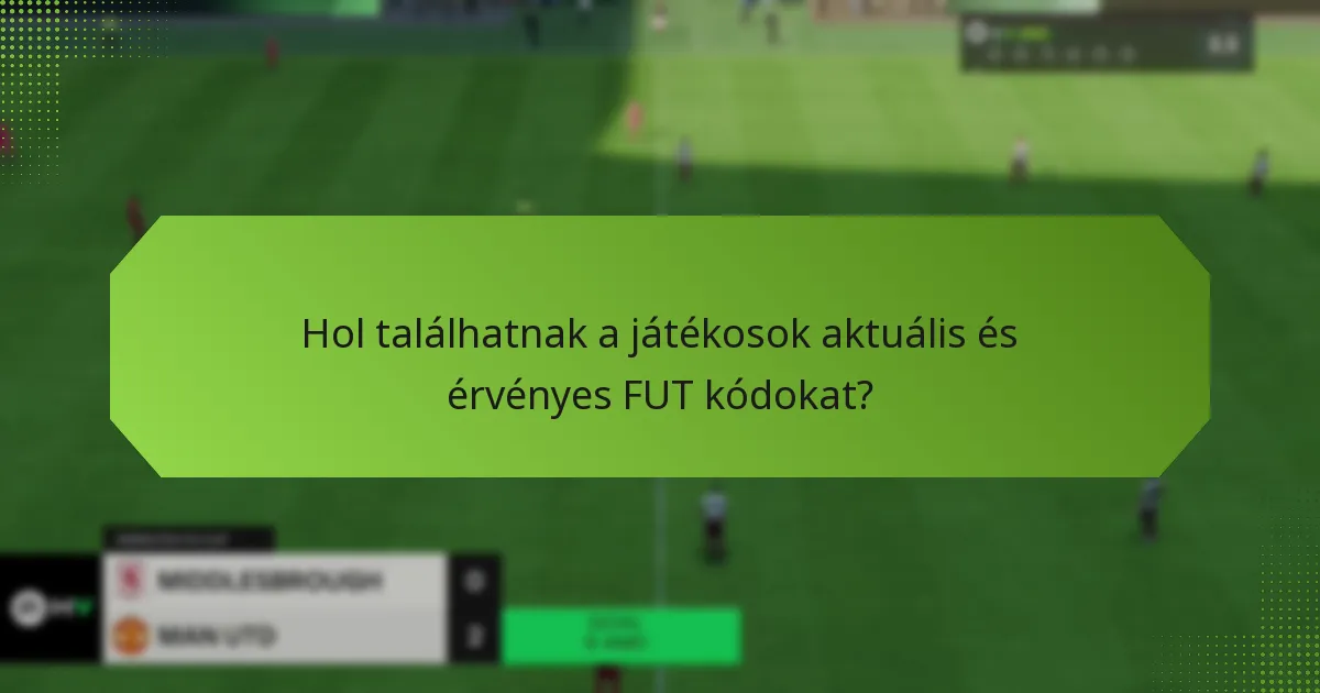 Hol találhatnak a játékosok aktuális és érvényes FUT kódokat?